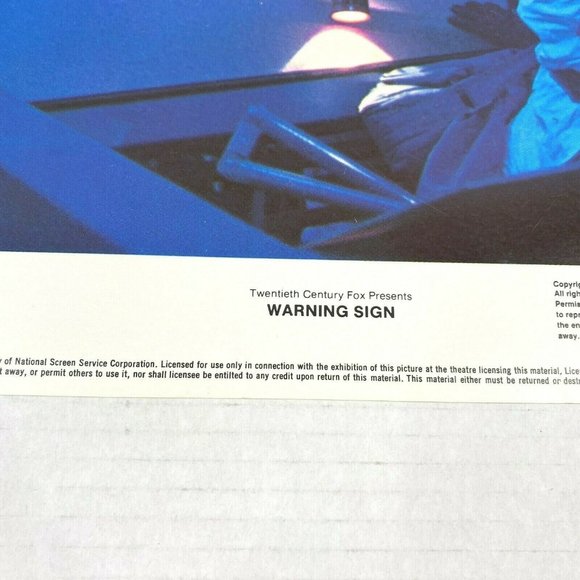 Warning Sign 1982 Lobby Card Movie Poster Sci‎ Fi Horror Sam Waterston Quinlan - Picture 2 of 6